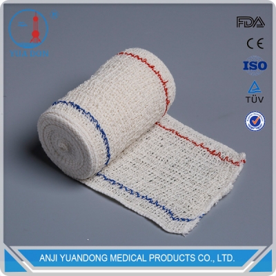 本白氨纶皱纹绷带红蓝边